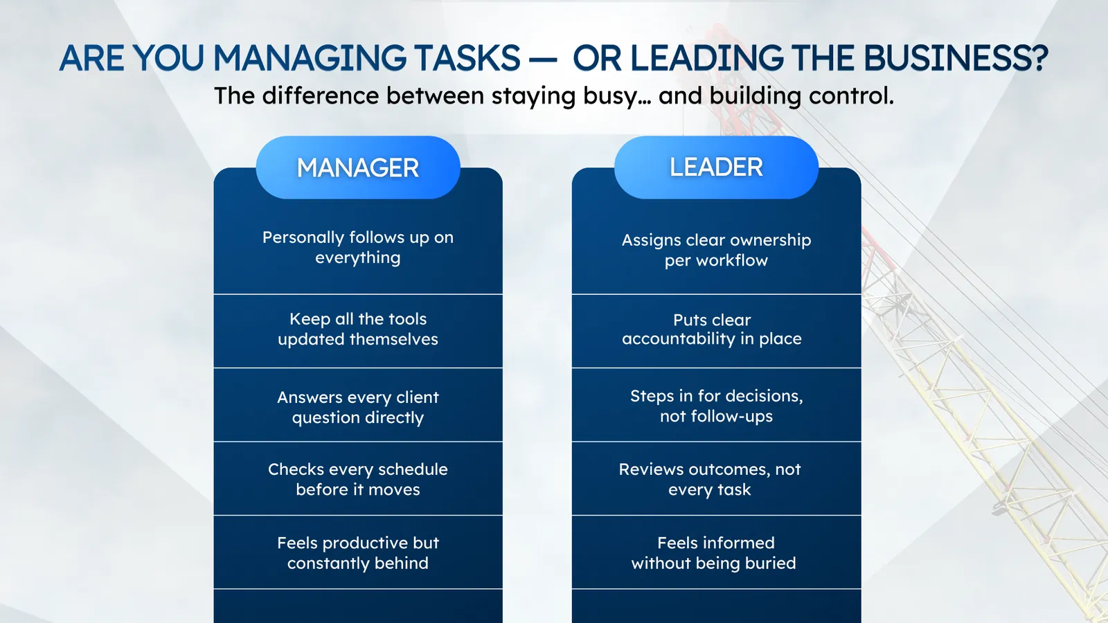 The Contractor Who Manages vs. The Contractor Who Designs Systems