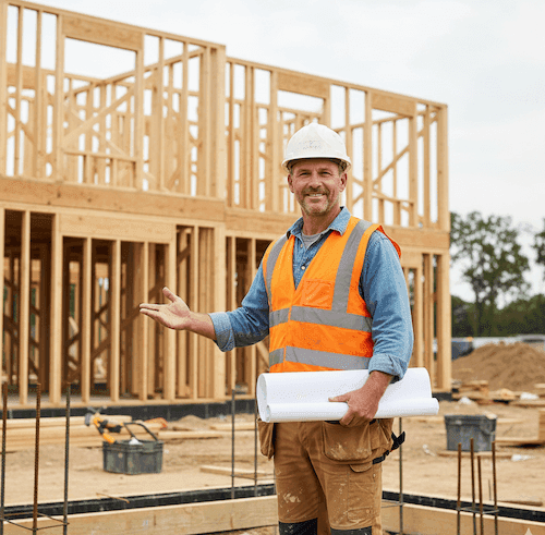 ConstructAid team working on construction project